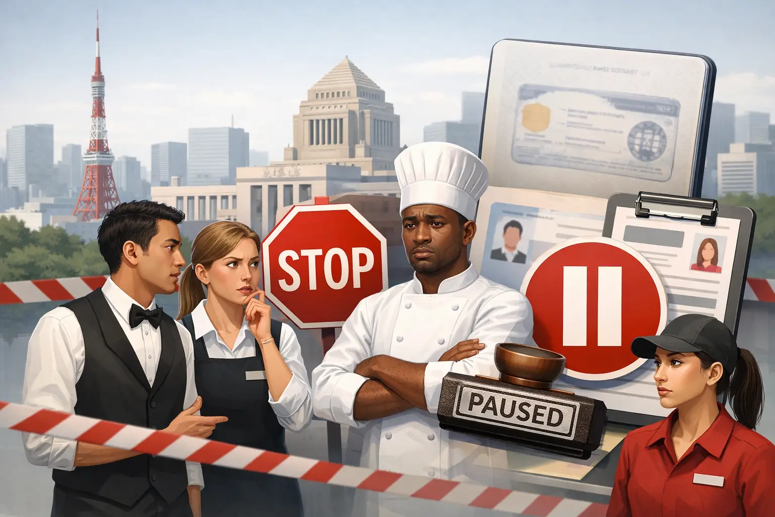 Suspension of Certificate of Eligibility Issuance for Specified Skilled Worker (Restaurant Industry)